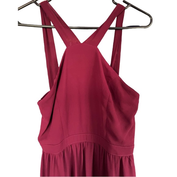 Lulu's Burgundy Maxi Dress - Picture 4 of 9